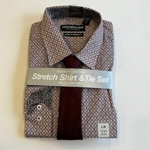 Nick Graham Stretch Shirt and Tie Set NWT